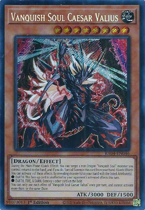 Vanquish Soul Caesar Valius [RA04-EN046] Secret Rare | Galaxy Games LLC