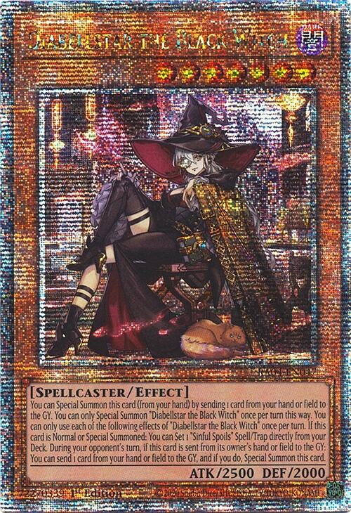 Diabellstar the Black Witch (New Art) [RA04-EN047] Quarter Century Secret Rare | Galaxy Games LLC