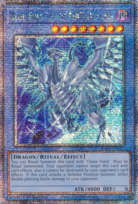 Blue-Eyes Chaos MAX Dragon (New Art) [RA04-EN051] Quarter Century Secret Rare | Galaxy Games LLC