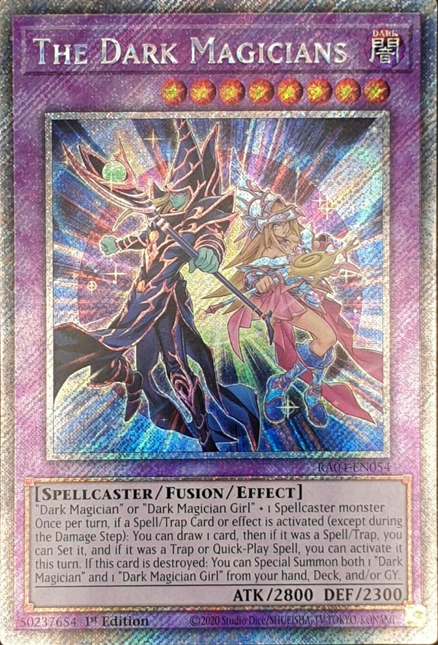 The Dark Magicians [RA04-EN054] Platinum Secret Rare | Galaxy Games LLC