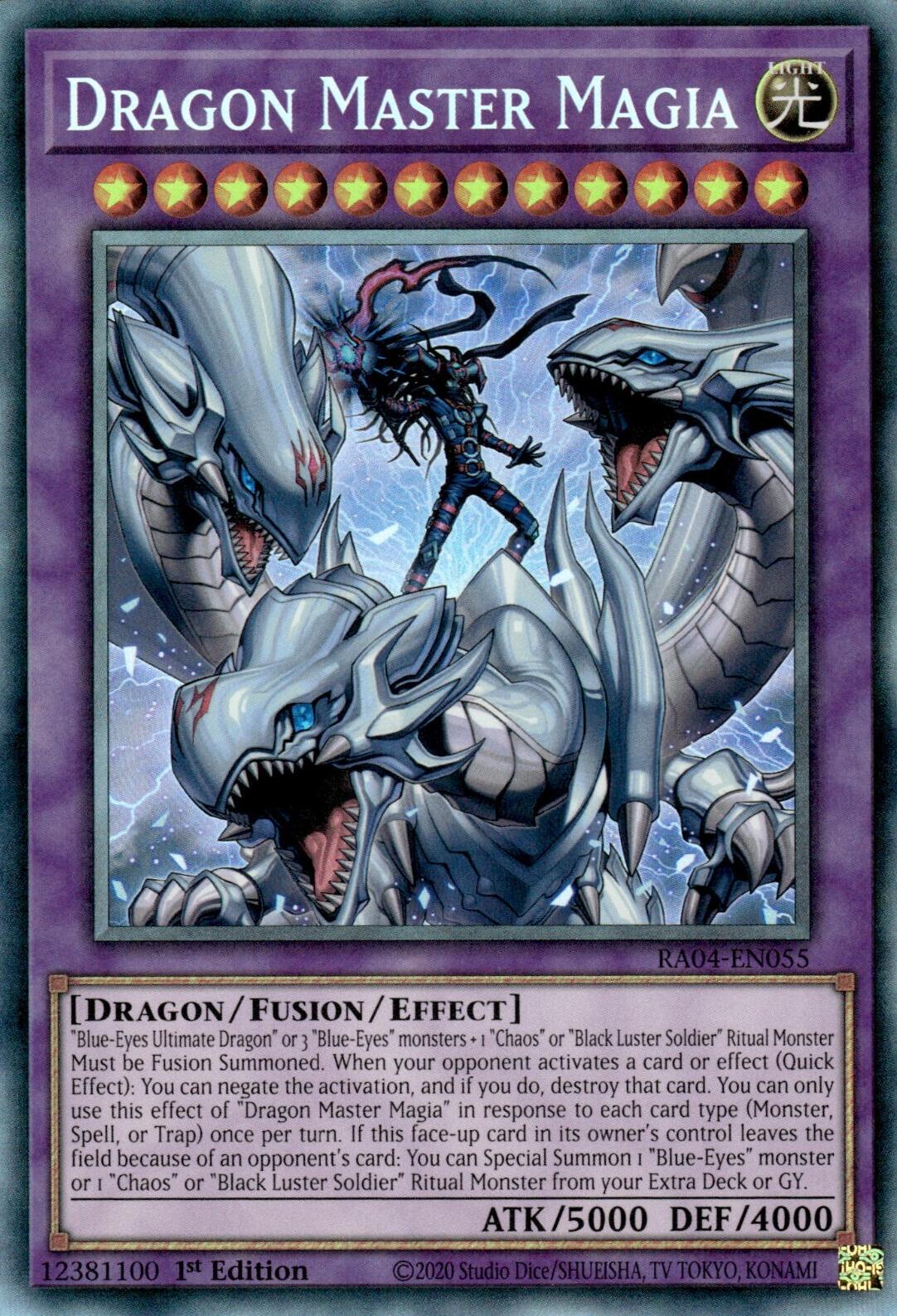 Dragon Master Magia [RA04-EN055] Prismatic Collector's Rare | Galaxy Games LLC