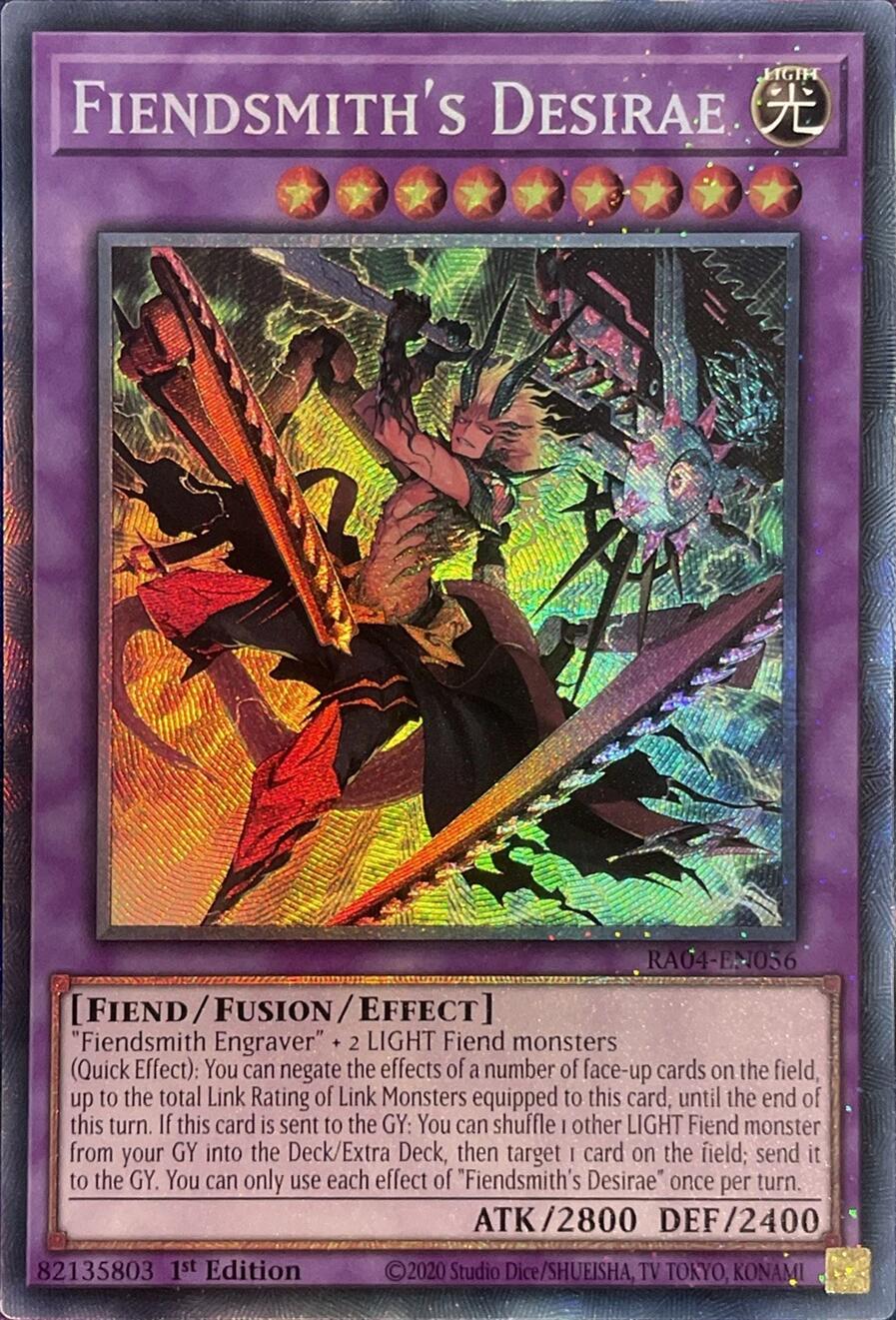 Fiendsmith's Desirae [RA04-EN056] Prismatic Collector's Rare | Galaxy Games LLC