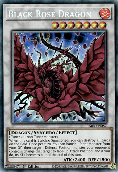 Black Rose Dragon [RA04-EN057] Prismatic Collector's Rare | Galaxy Games LLC