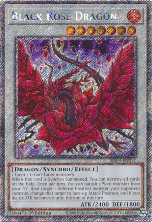Black Rose Dragon [RA04-EN057] Platinum Secret Rare | Galaxy Games LLC