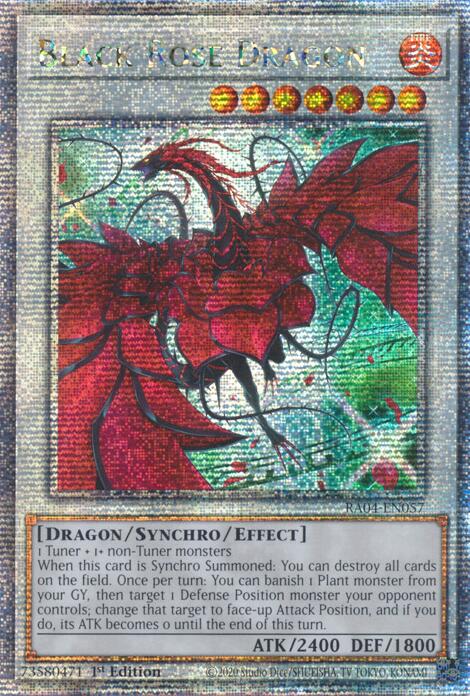 Black Rose Dragon (Alternate Art) [RA04-EN057] Quarter Century Secret Rare | Galaxy Games LLC