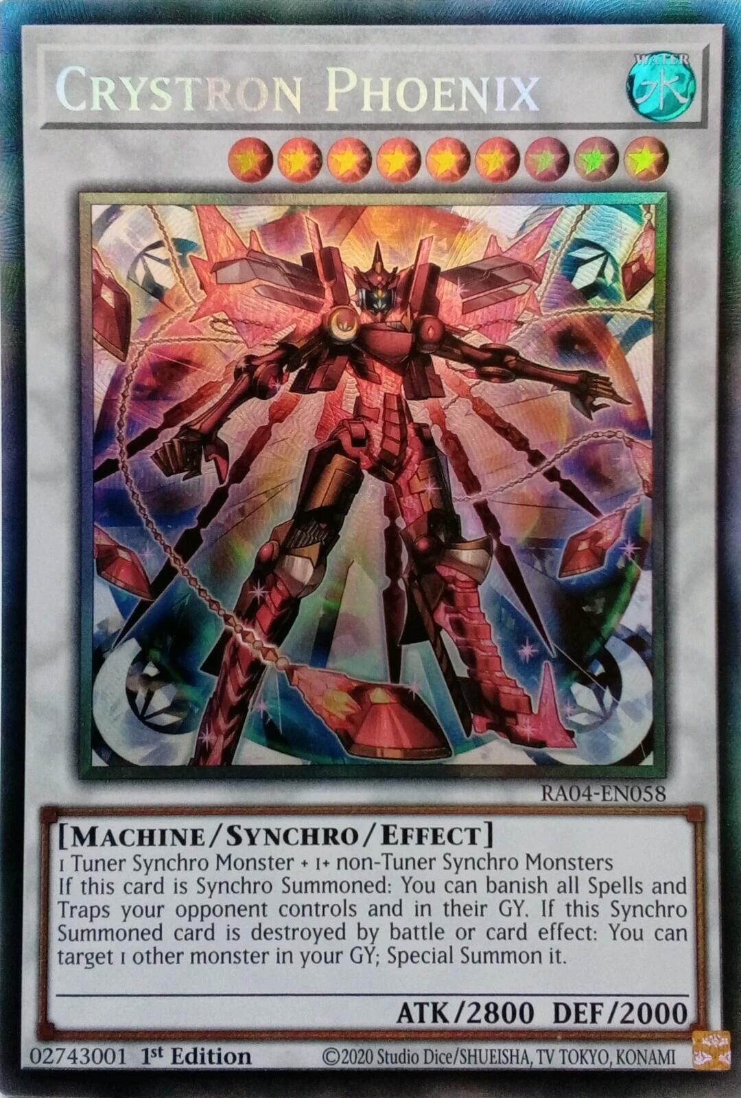 Crystron Phoenix [RA04-EN058] Prismatic Collector's Rare | Galaxy Games LLC