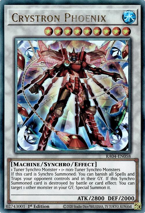 Crystron Phoenix [RA04-EN058] Prismatic Ultimate Rare | Galaxy Games LLC