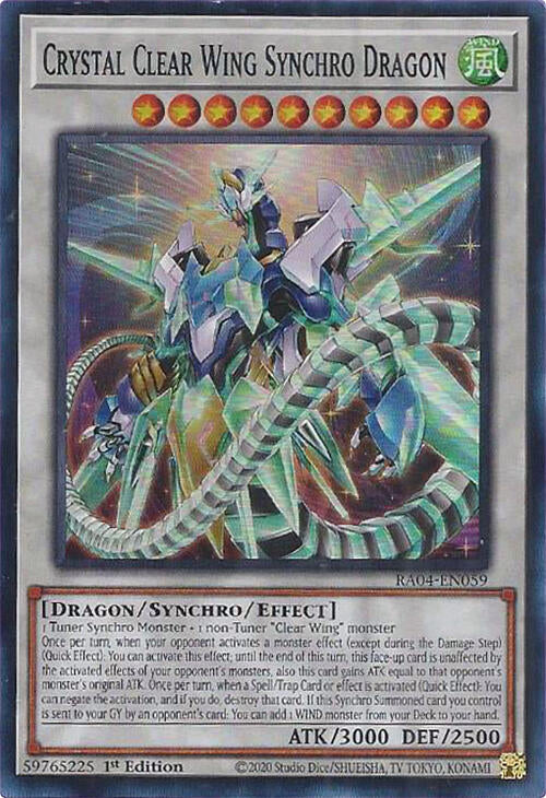 Crystal Clear Wing Synchro Dragon [RA04-EN059] Super Rare | Galaxy Games LLC