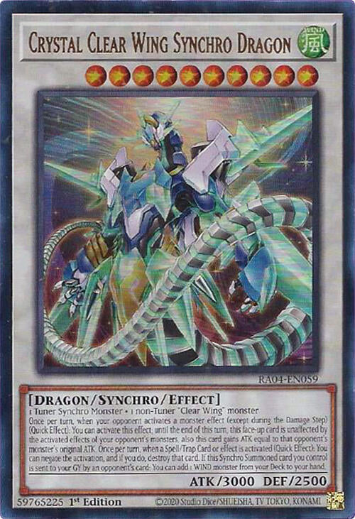 Crystal Clear Wing Synchro Dragon [RA04-EN059] Ultra Rare | Galaxy Games LLC