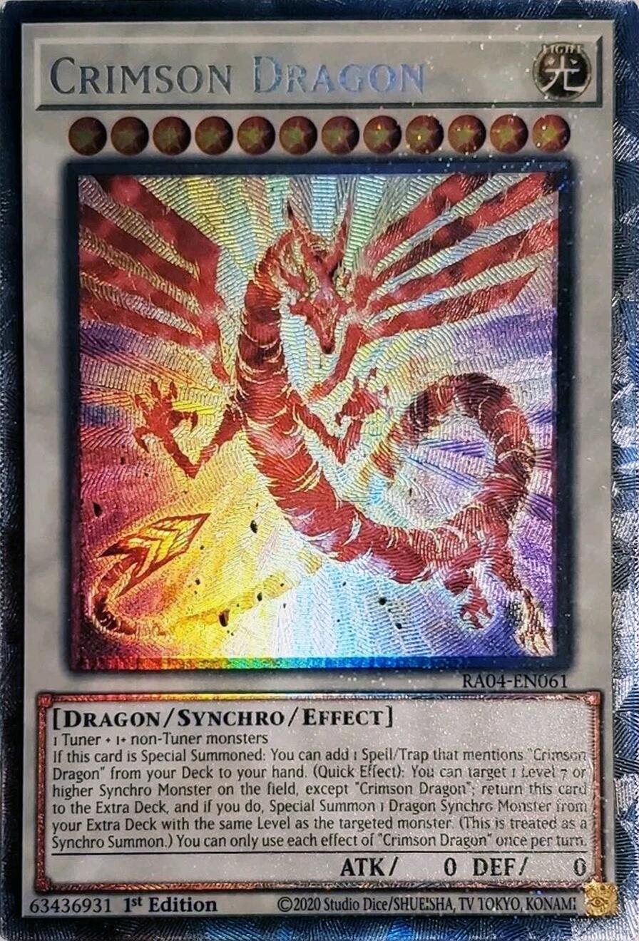 Crimson Dragon (card) [RA04-EN061] Prismatic Collector's Rare | Galaxy Games LLC