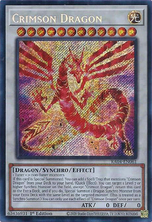 Crimson Dragon (card) [RA04-EN061] Secret Rare | Galaxy Games LLC