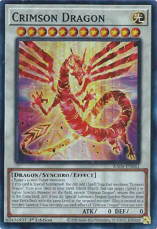 Crimson Dragon (card) [RA04-EN061] Super Rare | Galaxy Games LLC