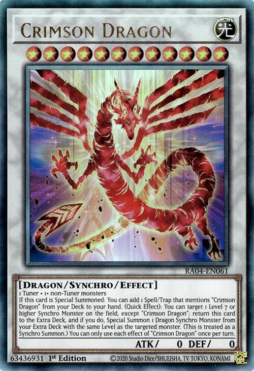 Crimson Dragon (card) [RA04-EN061] Prismatic Ultimate Rare | Galaxy Games LLC