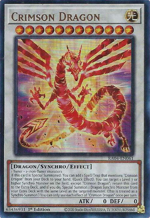 Crimson Dragon (card) [RA04-EN061] Ultra Rare | Galaxy Games LLC