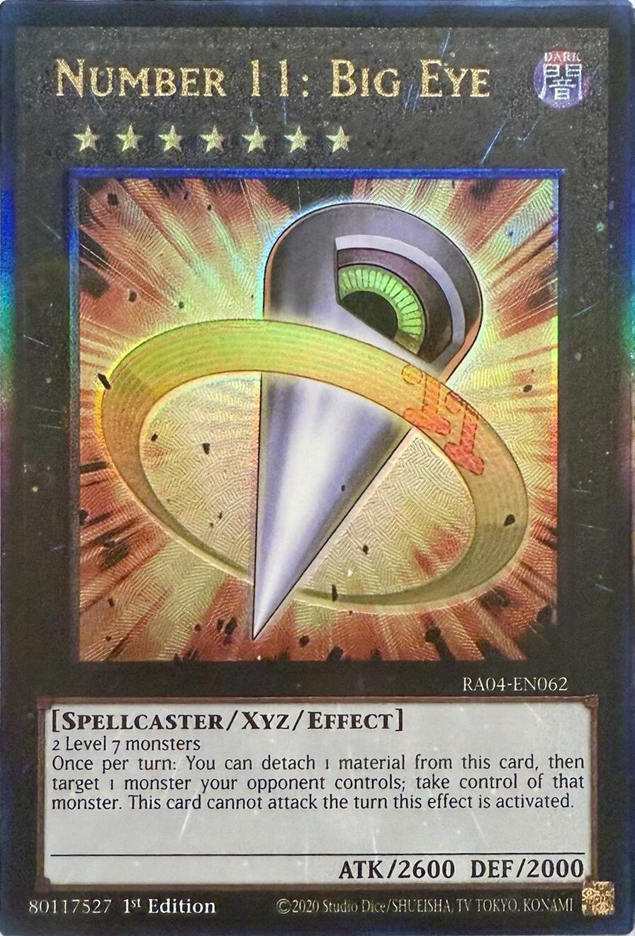 Number 11: Big Eye [RA04-EN062] Prismatic Ultimate Rare | Galaxy Games LLC