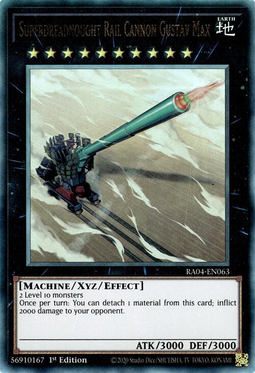 Superdreadnought Rail Cannon Gustav Max [RA04-EN063] Prismatic Ultimate Rare | Galaxy Games LLC