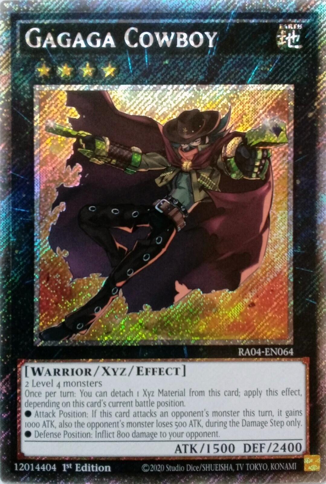 Gagaga Cowboy [RA04-EN064] Platinum Secret Rare | Galaxy Games LLC