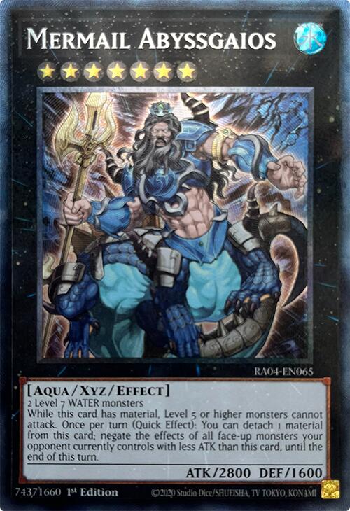Mermail Abyssgaios [RA04-EN065] Prismatic Collector's Rare | Galaxy Games LLC