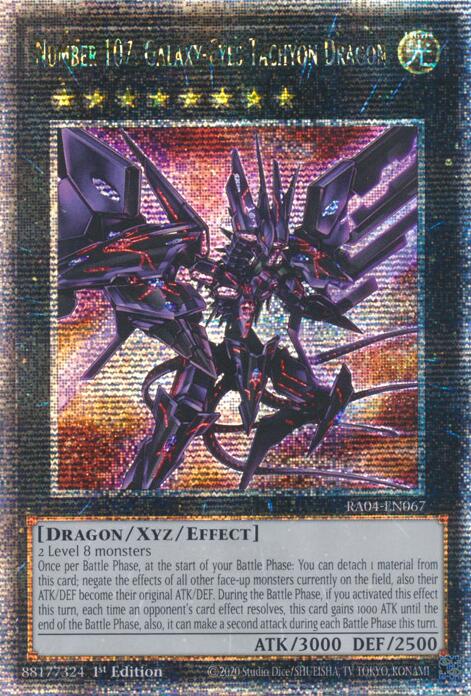 Number 107: Galaxy-Eyes Tachyon Dragon [RA04-EN067] Quarter Century Secret Rare | Galaxy Games LLC