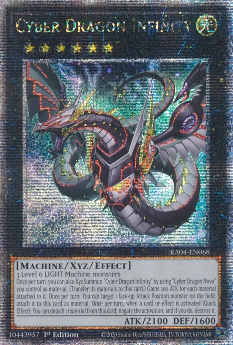Cyber Dragon Infinity (Alternate Art) [RA04-EN068] Quarter Century Secret Rare | Galaxy Games LLC