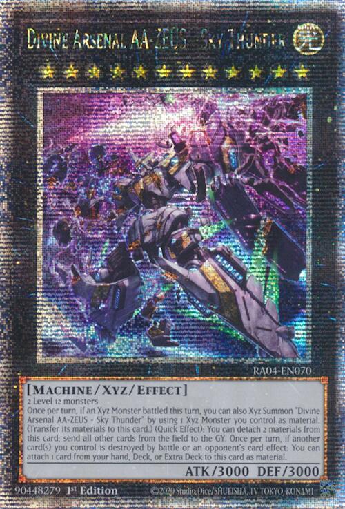 Divine Arsenal AA-ZEUS - Sky Thunder (New Art) [RA04-EN070] Quarter Century Secret Rare | Galaxy Games LLC