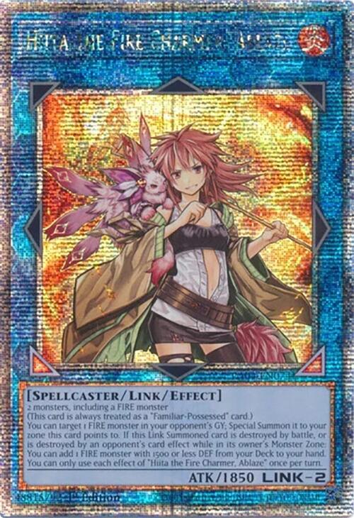 Hiita the Fire Charmer, Ablaze [RA04-EN074] Quarter Century Secret Rare | Galaxy Games LLC