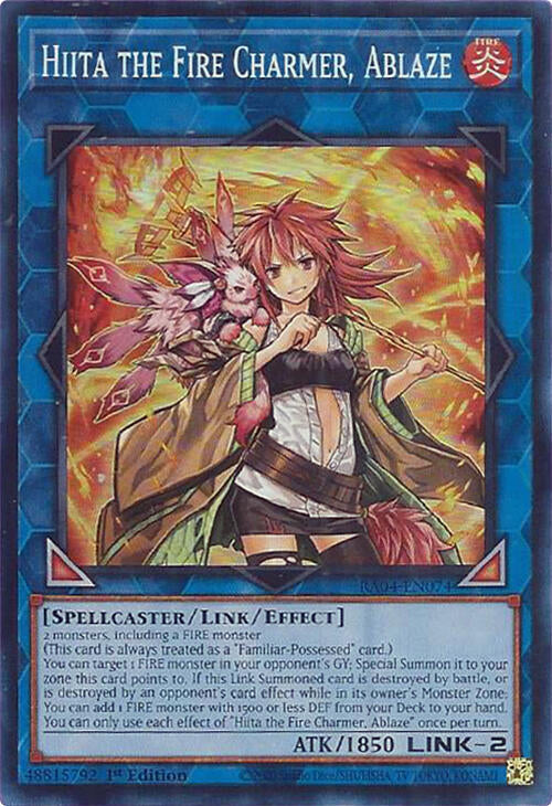 Hiita the Fire Charmer, Ablaze [RA04-EN074] Super Rare | Galaxy Games LLC