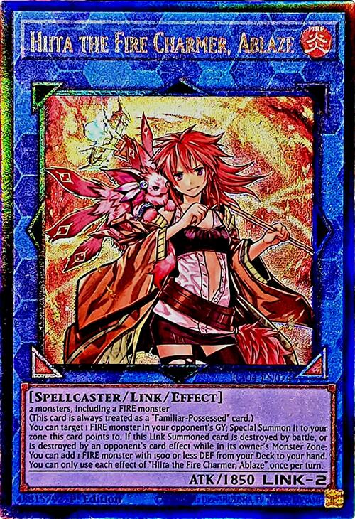 Hiita the Fire Charmer, Ablaze [RA04-EN074] Prismatic Ultimate Rare | Galaxy Games LLC
