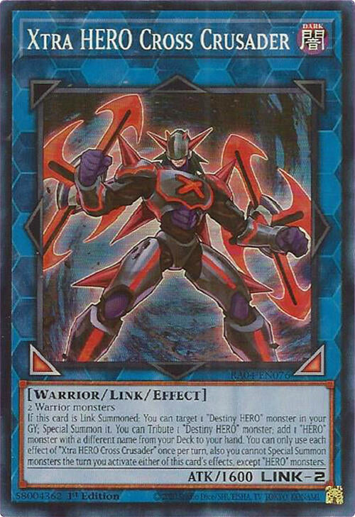 Xtra HERO Cross Crusader [RA04-EN076] Super Rare | Galaxy Games LLC