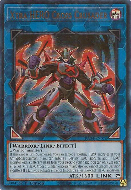 Xtra HERO Cross Crusader [RA04-EN076] Ultra Rare | Galaxy Games LLC