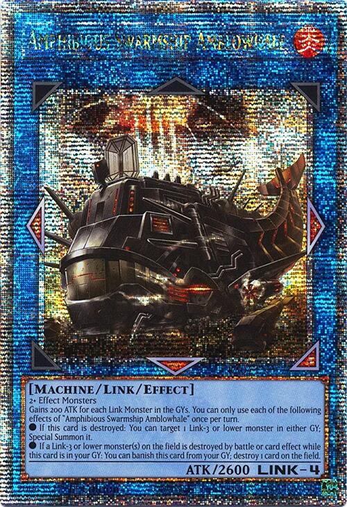 Amphibious Swarmship Amblowhale [RA04-EN077] Quarter Century Secret Rare | Galaxy Games LLC