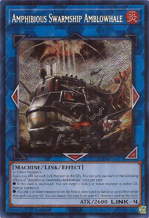 Amphibious Swarmship Amblowhale [RA04-EN077] Secret Rare | Galaxy Games LLC