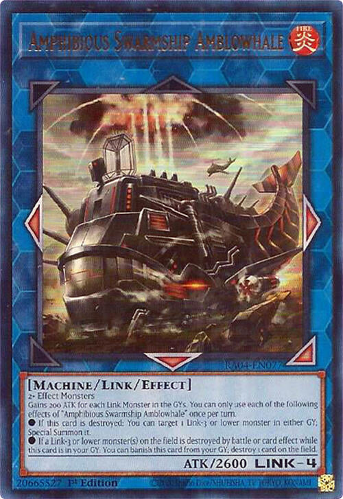 Amphibious Swarmship Amblowhale [RA04-EN077] Ultra Rare | Galaxy Games LLC