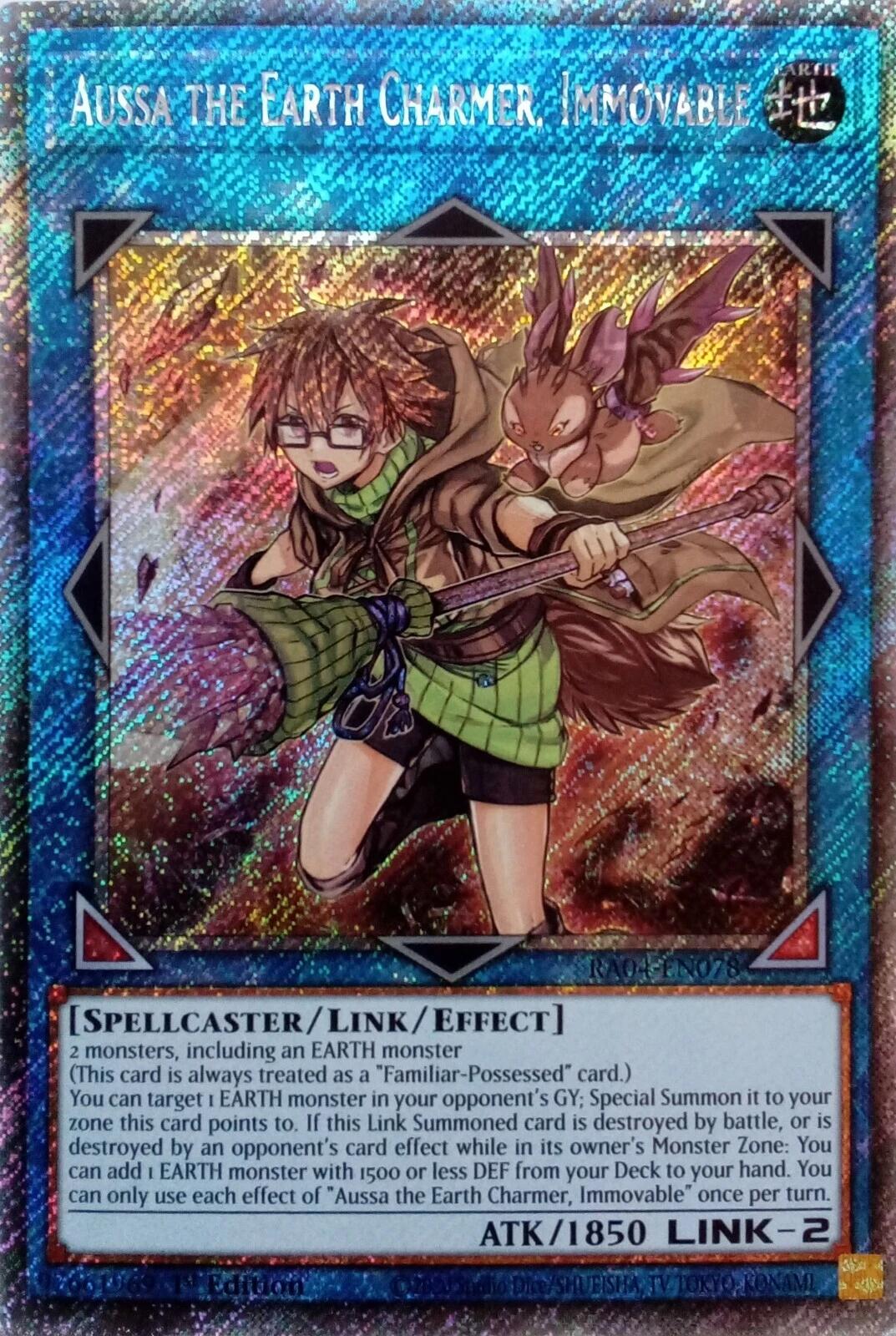 Aussa the Earth Charmer, Immovable [RA04-EN078] Platinum Secret Rare | Galaxy Games LLC