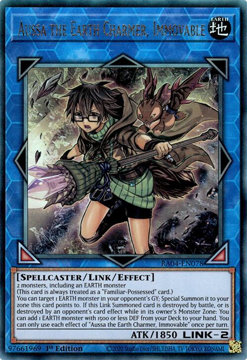 Aussa the Earth Charmer, Immovable [RA04-EN078] Prismatic Ultimate Rare | Galaxy Games LLC