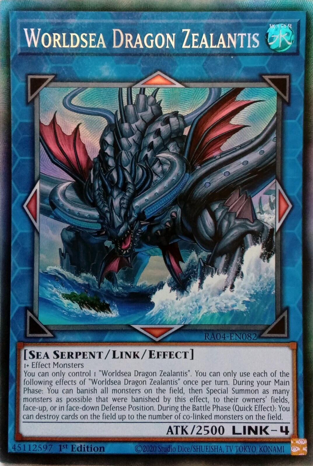 Worldsea Dragon Zealantis [RA04-EN082] Prismatic Collector's Rare | Galaxy Games LLC