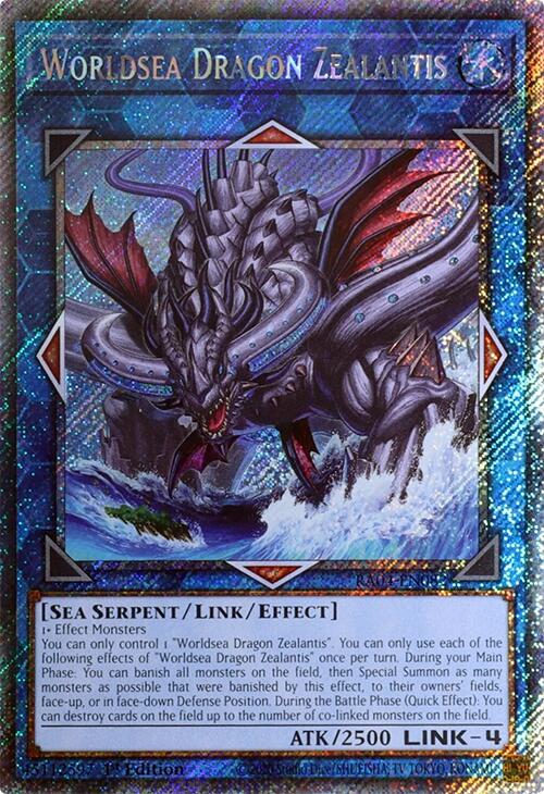 Worldsea Dragon Zealantis [RA04-EN082] Platinum Secret Rare | Galaxy Games LLC