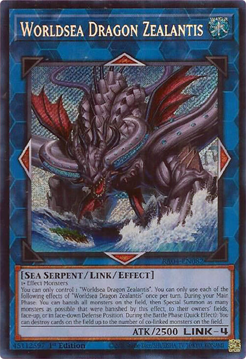 Worldsea Dragon Zealantis [RA04-EN082] Secret Rare | Galaxy Games LLC