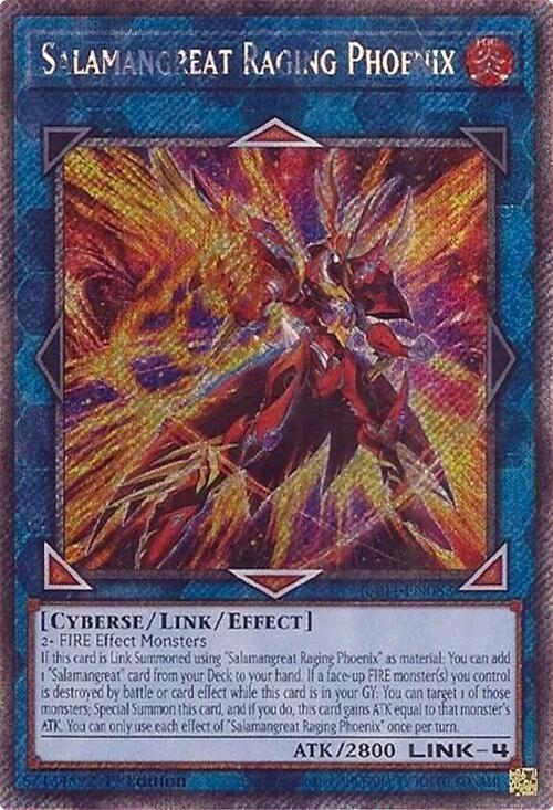 Salamangreat Raging Phoenix [RA04-EN083] Platinum Secret Rare | Galaxy Games LLC