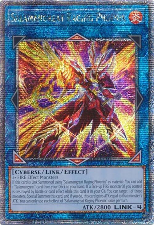 Salamangreat Raging Phoenix [RA04-EN083] Quarter Century Secret Rare | Galaxy Games LLC