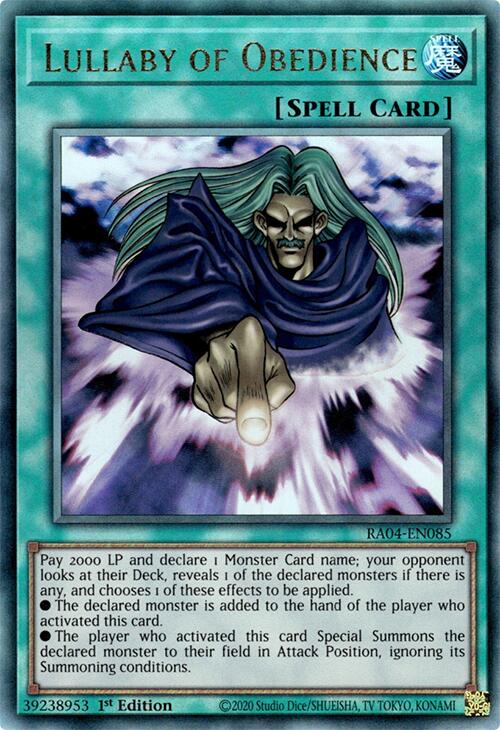 Lullaby of Obedience [RA04-EN085] Prismatic Ultimate Rare | Galaxy Games LLC