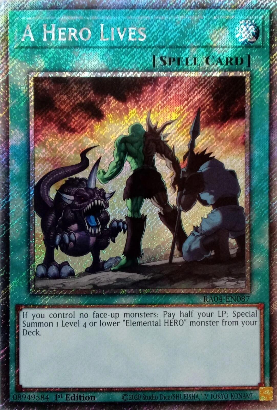 A Hero Lives [RA04-EN087] Platinum Secret Rare | Galaxy Games LLC