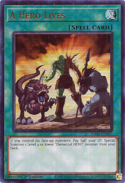 A Hero Lives [RA04-EN087] Ultra Rare | Galaxy Games LLC