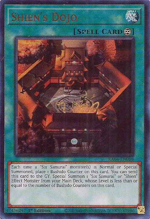 Shien's Dojo [RA04-EN088] Ultra Rare | Galaxy Games LLC