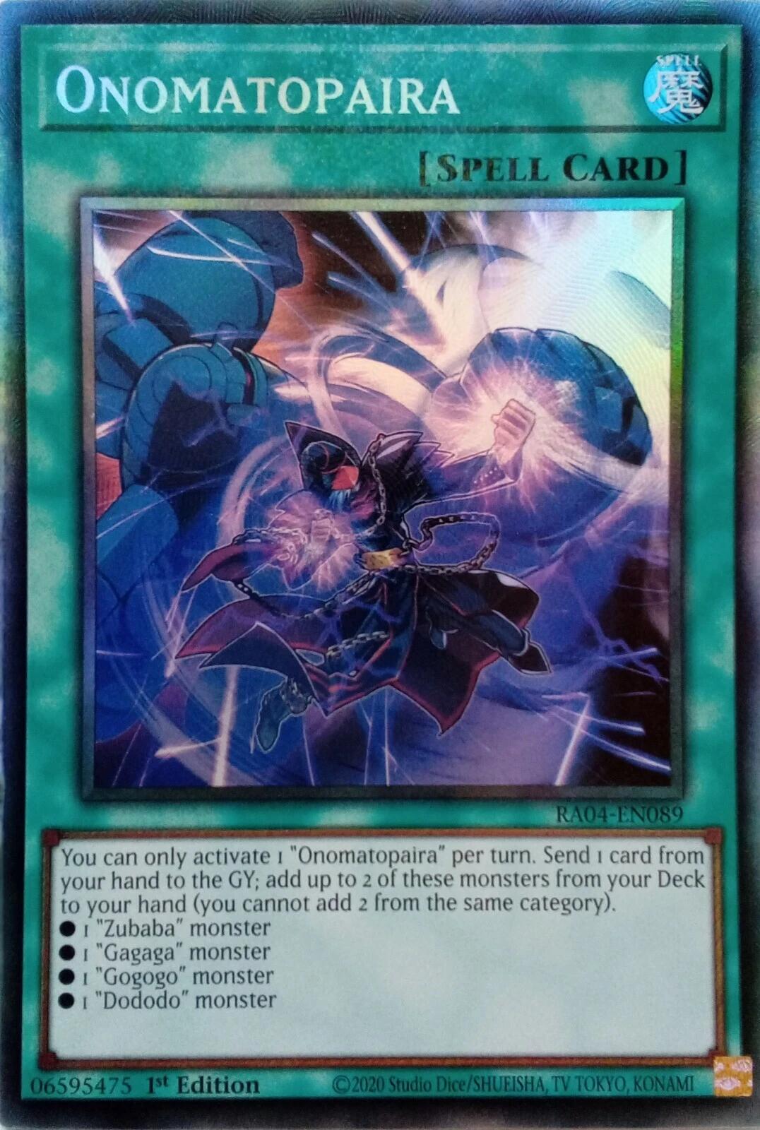 Onomatopaira [RA04-EN089] Prismatic Collector's Rare | Galaxy Games LLC