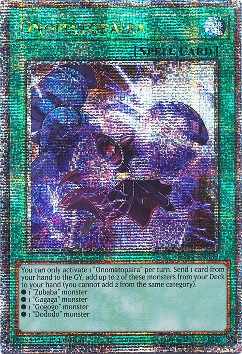 Onomatopaira [RA04-EN089] Quarter Century Secret Rare | Galaxy Games LLC