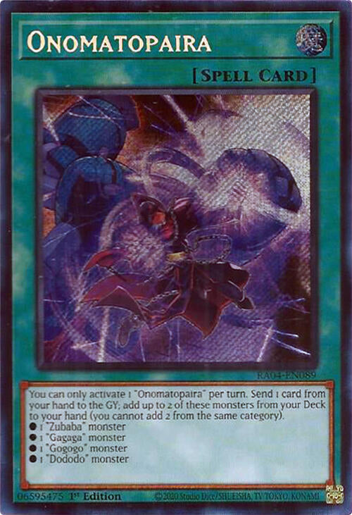 Onomatopaira [RA04-EN089] Secret Rare | Galaxy Games LLC