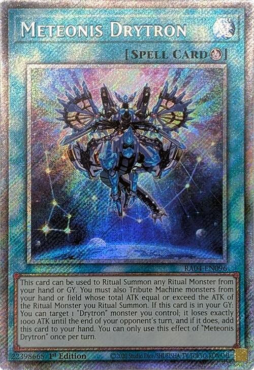 Meteonis Drytron [RA04-EN096] Platinum Secret Rare | Galaxy Games LLC