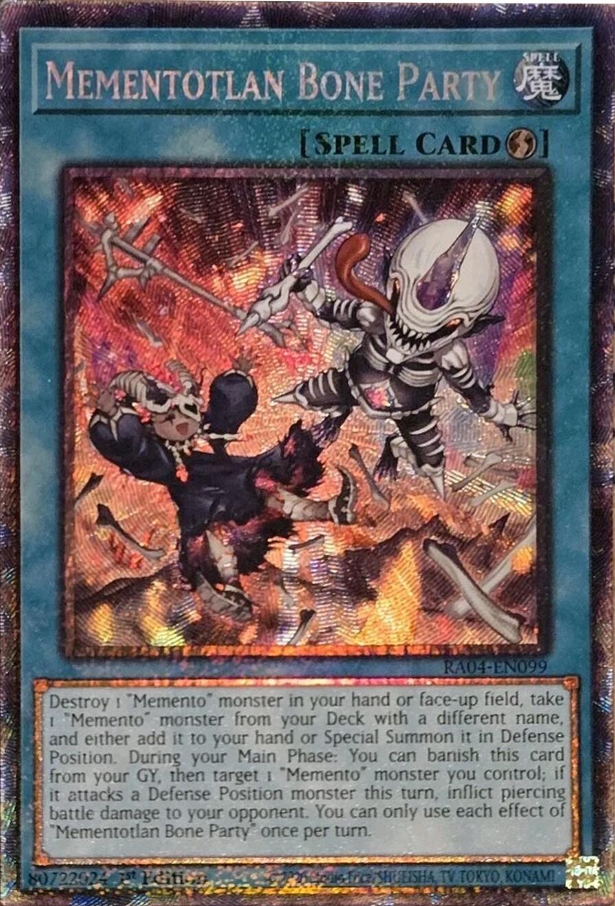 Mementotlan Bone Party [RA04-EN099] Prismatic Collector's Rare | Galaxy Games LLC
