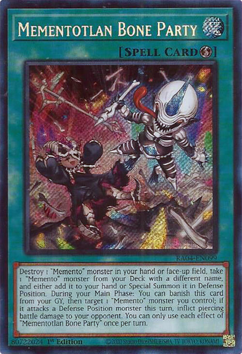 Mementotlan Bone Party [RA04-EN099] Secret Rare | Galaxy Games LLC